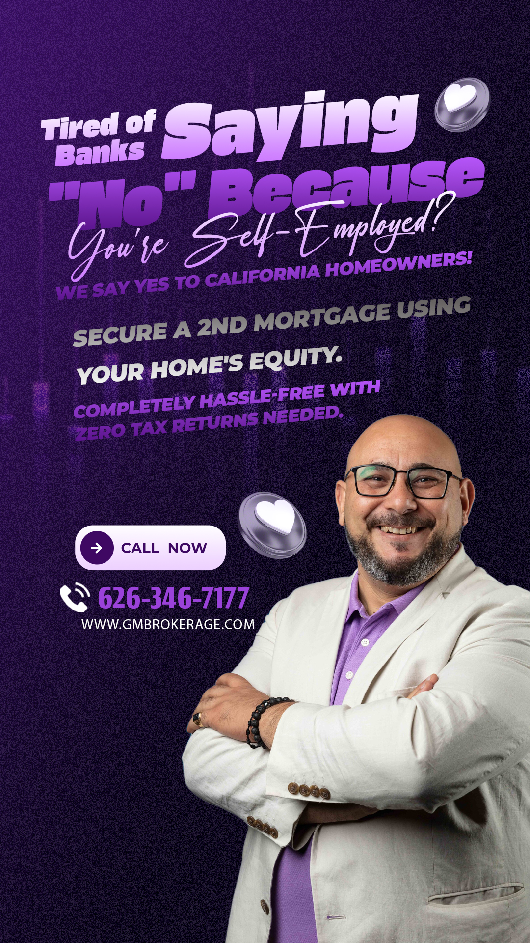 George Missiha offering self-employed second mortgage and home equity options with no tax returns required for California homeowners